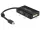 Delock Adapter mini Displayport 1.1-dugós csatlakozó > VGA / HDMI / DVI passzív fekete (DL-62631)
