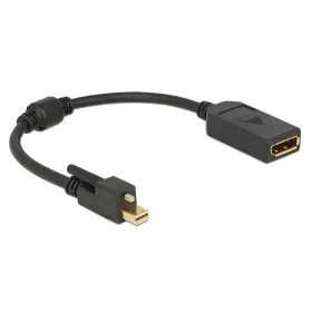   Delock Adapter mini Displayport 1.2-dugós csatlakozó csavarral > Displayport-csatlakozóhüvely 4K (DL-62638)