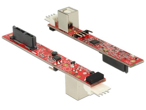 Delock 13 tűs Slim SATA-átalakító > B típusú USB 2.0-s csatlakozóhüvely