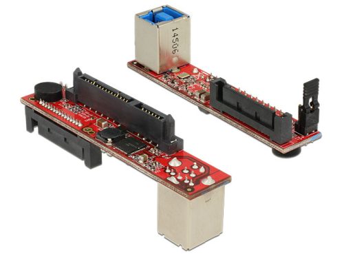 Delock Sebességű SATA 6 Gb/s-átalakító > B típusú USB 3.0-s csatlakozóhüvely