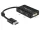 Delock Adapter Displayport 1.1-dugós csatlakozó > VGA / HDMI / DVI-csatlakozóhüvely passzív fekete (DL-62656)