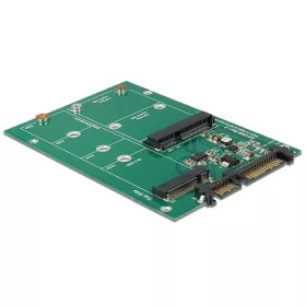   Delock átalakító SATA 22 tűs > 1 x M.2 NGFF + 1 x mSATA (DL-62670)