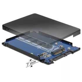   Delock 2,5" átalakító SATA 22 tűs > M.2 NGFF tokozással (DL-62688)