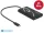 Delock Adapter Thunderbolt  3 csatlakozódugóval > 2 x Displayport csatlakozóhüvellyel 4K 60 Hz (DL-62708)