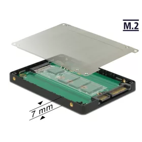   Delock 2.5  SATA-átalakító 22 tus csatlakozóval > M.2 merevlemezházzal (DL-62792)