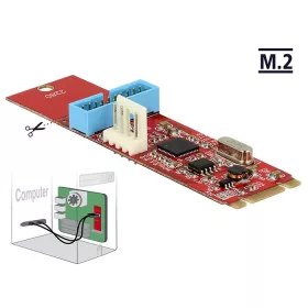   Delock Átalakító, M.2 aljzat B+M nyílással, csatlakozódugó > 1 x USB 3.0-s csatlakozósor (DL-62842)
