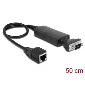   Delock átalakító Ethernet LAN RJ45 10/100 Mbps csatlakozóból RS-232 DB9 soros csatlakozóba, anyákkal (DL-62976)