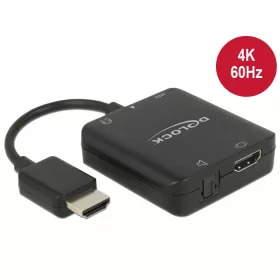 Delock HDMI-hangkivonatoló, 4K 60 Hz, kompakt (DL-63276)
