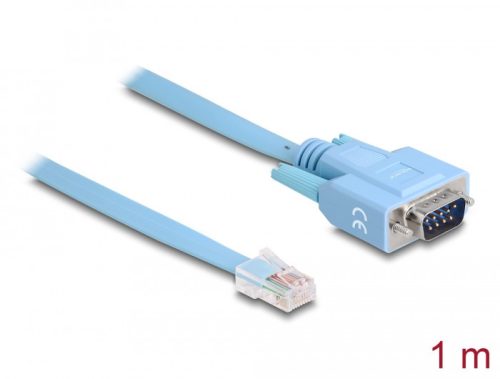 Delock RS-232 DB9 típusú adapter apa - 1 x RS-232 RJ45 soros apa 1 m