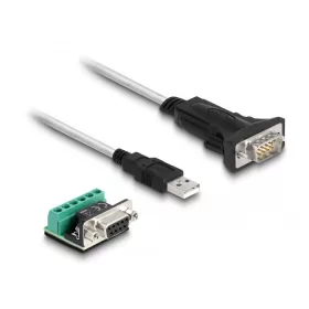   Delock USB 2.0 A-típusú adapter   1 x soros RS-422/485 apa 6 tűs terminal blockkal 5 V 1,8 m (DL-63465)