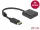 Delock Adapter DisplayPort 1.2-dugós csatlakozó-HDMI-csatlakozóhüvely 4K aktív fekete (DL-63585)