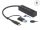 Delock 3 Port USB 3.2 Gen 1 Hub + SD és Micro SD kártyaolvasó USB Type-C  vagy A-típusú USB konnekto