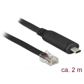   Delock Adapter USB 2.0 C-típusú apa > 1 x soros RS-232 RJ45 apa 2,0 m (DL-63912)
