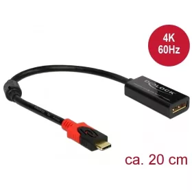   Delock DisplayPort átalakító USB Type-C  kijelzohöz 4K 60 Hz (DL-63928)