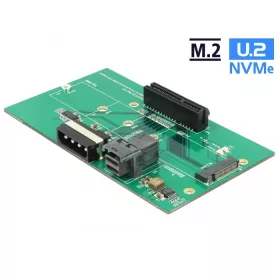   Delock U.2 SFF-8643 adapter PCIe x4 vagy M.2 M-kulcs nyílásokhoz fixáló alappal (DL-63952)