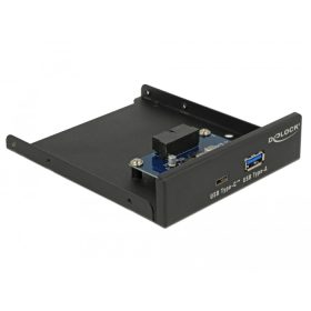   Delock 3.5" USB 3.1 Gen 1 előlap 1 x USB Type-C  + 1 x USB Typ-A (DL-63962)