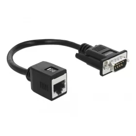   Delock Soros adapter a kábelhosszabbításhoz a DB9-es apa csatlakozó   RJ45 anya csatlakozó (DL-63999)