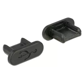   Delock Porvédo USB 2.0 Micro-B kimenethez fogantyú nélkül 10 darab fekete (DL-64007)