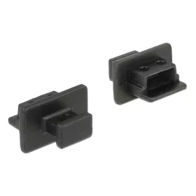   Delock Porvédo USB 2.0 Mini-B típusú kimenethez fogantyúval 10 db fekete (DL-64011)