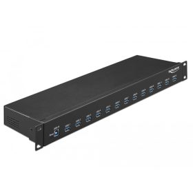   Delock 19  ipari hub 13 x USB 3.1 Gen 1 A-típusú csatlakozóval (DL-64039)