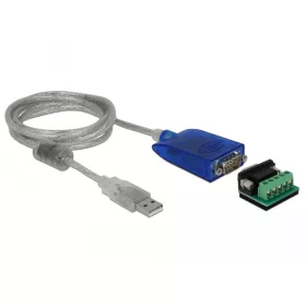   Delock Átalakító USB A-típusú   Soros RS-422/485 DB9 túlterhelés védelemmel, 600 W és kibővített hőm (DL-64055)