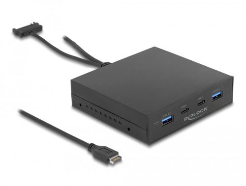 Delock 3,5 hüvelykes USB 3.2 Gen 2 előlap 2 x USB Type-C + 2 x USB Type-A