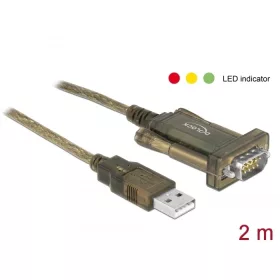   Delock Adapter, USB 2.0 A-típusú > 1 db soros DB9 RS-232 (DL-64073)