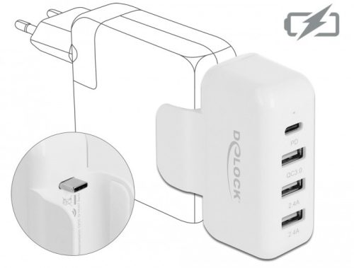 Delock Átalakító Apple PD-s és QC 3.0-s tápcsatlakozóhoz