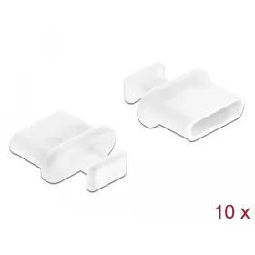   Delock Porvédő USB-C típusú kimenethez fogantyúval 10 db fehér (DL-64094)