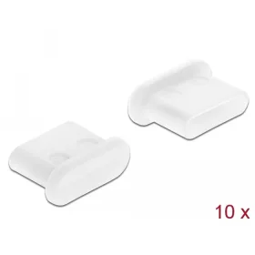   Delock Porvédő USB Type-C  kimenethez fogantyú nélkül 10 darab fehér (DL-64095)