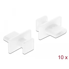   Delock Porvédő USB Type-C  kimenethez nagy fogantyúval 10 darab fehér (DL-64097)