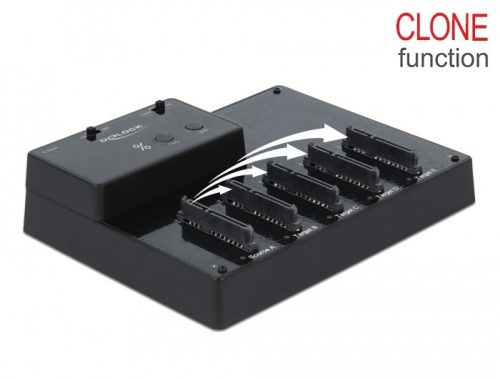 Delock USB 3.0 Dokkoló és klónozó állomás 5 x 2.5  SATA HDD / SSD-hez