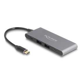   Delock 4 portos USB Type-C  Hub 2 x A-típusú USB és 2 x USB Type-C  10 Gbps (DL-64111)