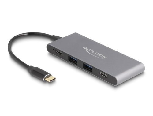 Delock 4 portos USB Type-C  Hub 2 x A-típusú USB és 2 x USB Type-C  10 Gbps