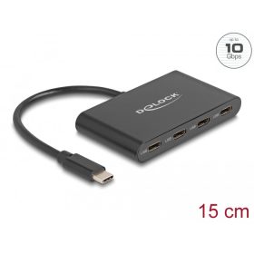   Delock USB 3.2 Gen 2 USB Type-C Hub 4 dbUSB Type-C anya   10 Gbps (DL-64129)