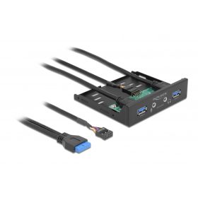   Delock 3.5  USB 3.2 Gen 1 első panel 2 x USB A-típusú + HD-Audio (DL-64150)