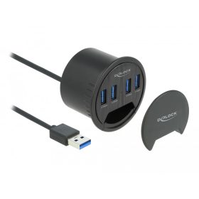   Delock 4 portos asztalba szerelhető hub 4 db. SuperSpeed USB A-típusú (DL-64153)