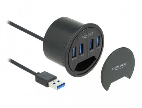 Delock 4 portos asztalba szerelhető hub 4 db. SuperSpeed USB A-típusú
