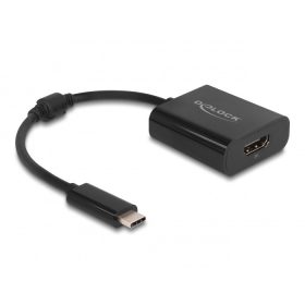   Delock USB Type-C  adapter HDMI (DP Alt Mode) 8K-hez HDR funkcióval fekete (DL-64175)