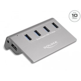 Delock USB 3.2 Gen 2 Hub 4 A-típusú USB porttal (DL-64181)