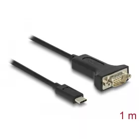   Delock Adapter USB Type-C - 1 x soros RS-232 D-Sub 9 tűs apa anyacsavarokkal 1 m (DL-64195)