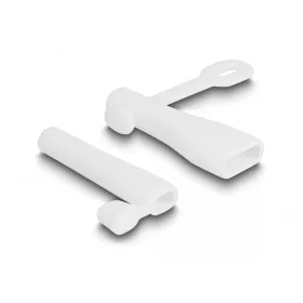   Delock Porvédő takarás A-típusú USB apa és Apple Lightning apa számára 2 db-os fehér (DL-64204)
