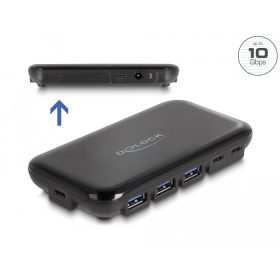   Delock 7 portos USB 3.2 Gen 2 hub 4 USB Type-A és 3 USB Type-C porttal (DL-64209)