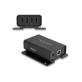   Delock 4 portos USB 2.0 izolátor hub 5 kV izolációval adatvonalakhoz (DL-64226)