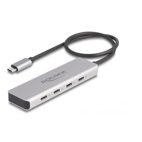   Delock USB 10 Gbps USB Type-C  hub 4 x USB Type-C  anya csatlakozóval és 35 cm hosszú csatlakozó kábellel (DL-64231)
