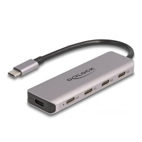   Delock USB 5 Gbps Tetején 4 USB porttal rendelkező USB Type-C  hub USB Type-C  csatlakoztatóval (DL-64238)