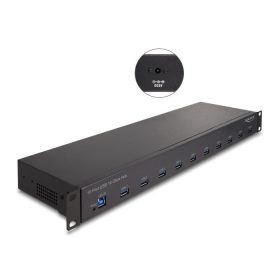 Delock 19  ipari hub 10 x USB 10 Gbps A-típusú (DL-64240)