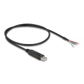   Delock Adapter kábel A-típusú USB 2.0 - soros RS-485 3 nyílt vezetékvéggel 0,5 m (DL-64242)