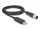 Delock M12 Soros csatlakozású kábel FTDI chip készlettel, A-típusú USB 2.0 apa - M12 RS-232 apa A-kódolású 8 tűs 1,8 m fekete (DL-64257)