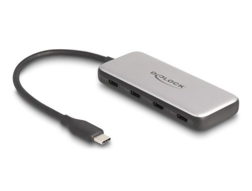 Delock USB 10 Gbps USB Type-C  Hub 4 x USB Type-C  anyával és PD 85 Watt